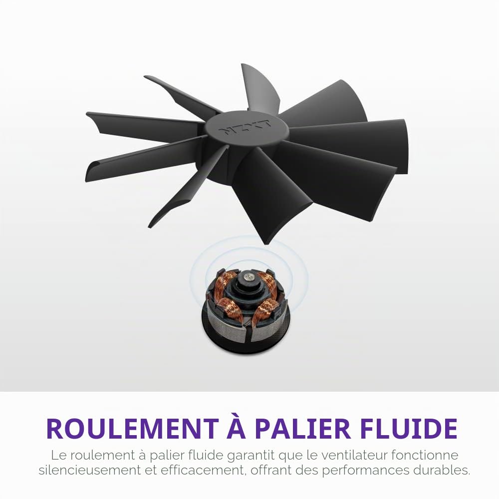 NZXT Lot de 2 ventilateurs RGB Duo F140-2 ventilateurs RGB double face de 140 mm avec contrôleur RVB - 20 LED adressables individuellement - Flux d'air équilibré et pression statique - Roulement