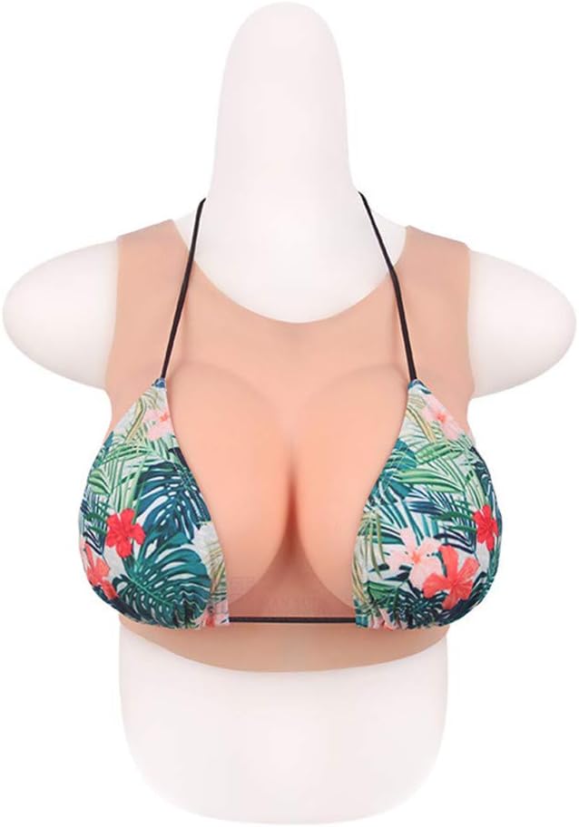 ZJDU Medical Silicone Breast,Silicone Breast Form, Crossdressers Mastectomy Prosthesis Costume Transgender,White,G cup