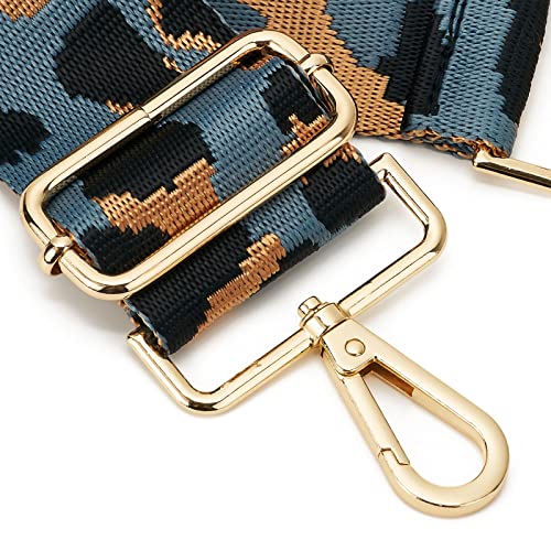 ZOOEASS Wide Shoulder Strap Adjustable Replacement Belt Guitar Style Crossbody Bag Handbag Strap Multicolor Canvas Straps(wide:1.97"(5CM))(Leopard14) - Thumbnail 2