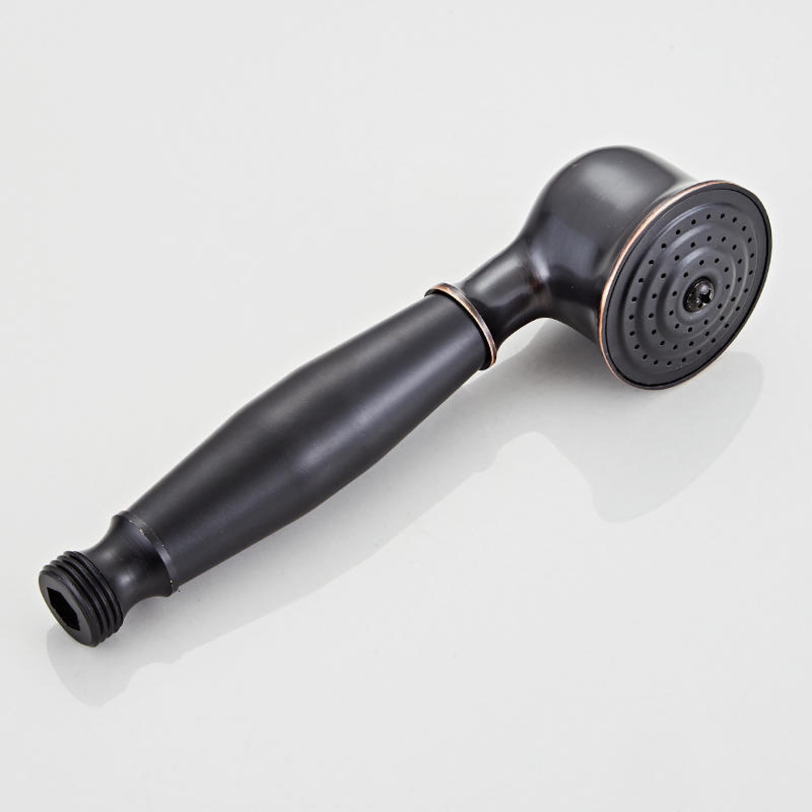 Fanjubei Black Antique Small Hand-Sprayed (With Red Border) Copper All-Copper Shower Head, Handheld Spray Head, Black Antique Small Hand Spray (With Red Edge) Copper