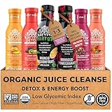 Organic Juice Cleanse & Metabolism Boosting Pack | 1 to 3-day Gentle Reset | Ancient Remedies for Liver Detox, No-Jitters/Sustained Energy | Sprout-based Prebiotics, Green Coffee Antioxidants, Aronia, Ashitaba, Low-Cal, Non-GMO, No-Sugar Added (6 12 fl.oz. BPA-Free Bottles)