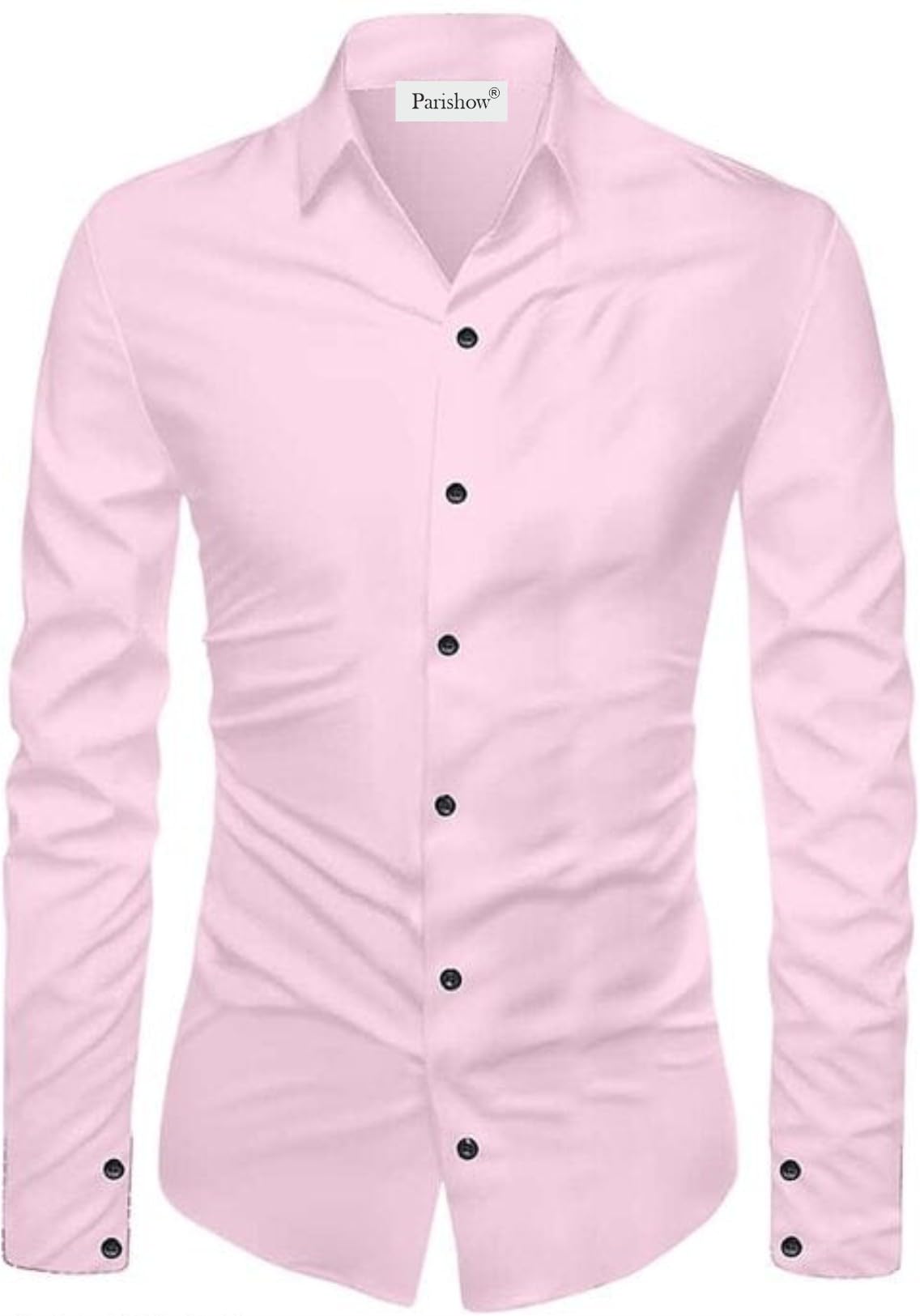 Polycotton Solid Shirt Fabric (Unstitched) PJE-Ushirt Lightpink-1-picture-17