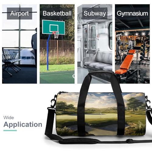 Gym Bags for Men Women Golf Course Duffle Bag Travel Overnight Bag with Shoe Compartment Tote Bags3