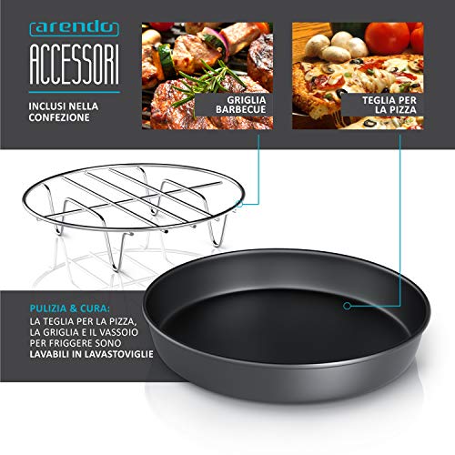 Arendo - Friggitrice ad Aria Calda Airfryer