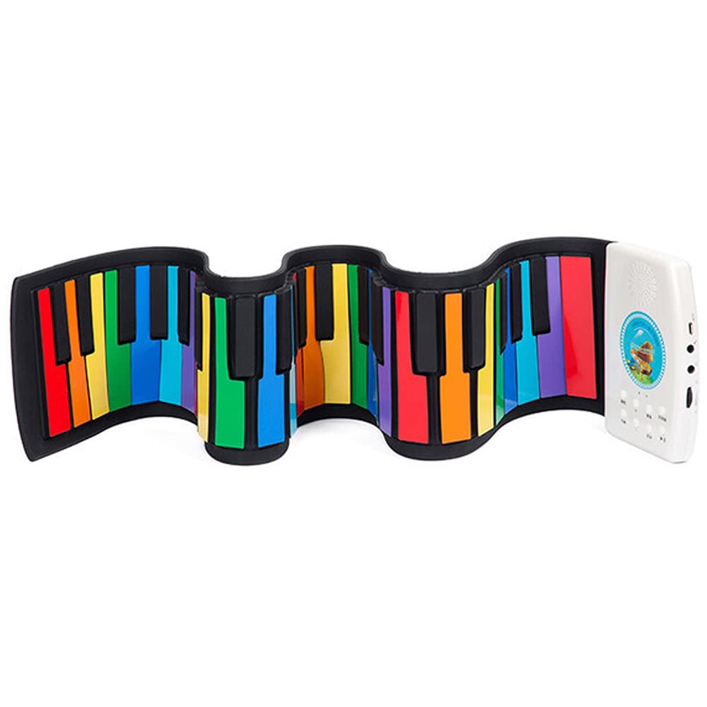 OUYAD Hand-Rolled Piano, 49-Key Portable Piano with Recording, Electronic Keyboard Suitable for Beginners (Adults and Students), Size: 71X13.5X0.9CM,A