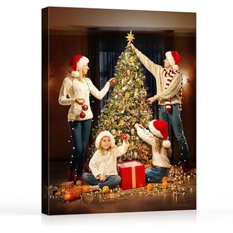 Canvas Prints with Your Photos, Personalized Photo Gifts Prints Photos on Canvas Wall Poster Framed Digitally Pictures Printed Wall Art Canvas Ideal for Family Wedding Christmas Brithdays Gift Cover
