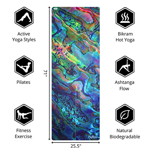 image for Plyopic All-In-One Yoga Mat | Luxury Sweat-Grip Mat/Towel Combo | Eco-