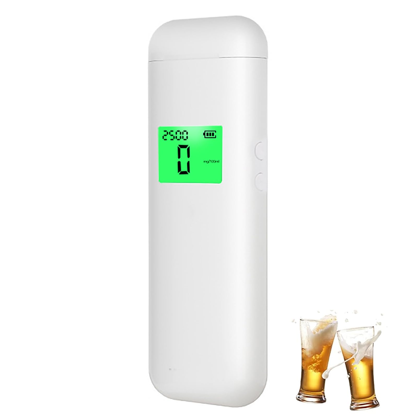 ERICAT Alcootest Portable, Éthylotest sans Contact avec Écran D'affichage, Mesure Rapide Et Embouts Remplaçables, Arrêt Automatique Et Facile À Nettoyer, pour Les Réunions De Famille