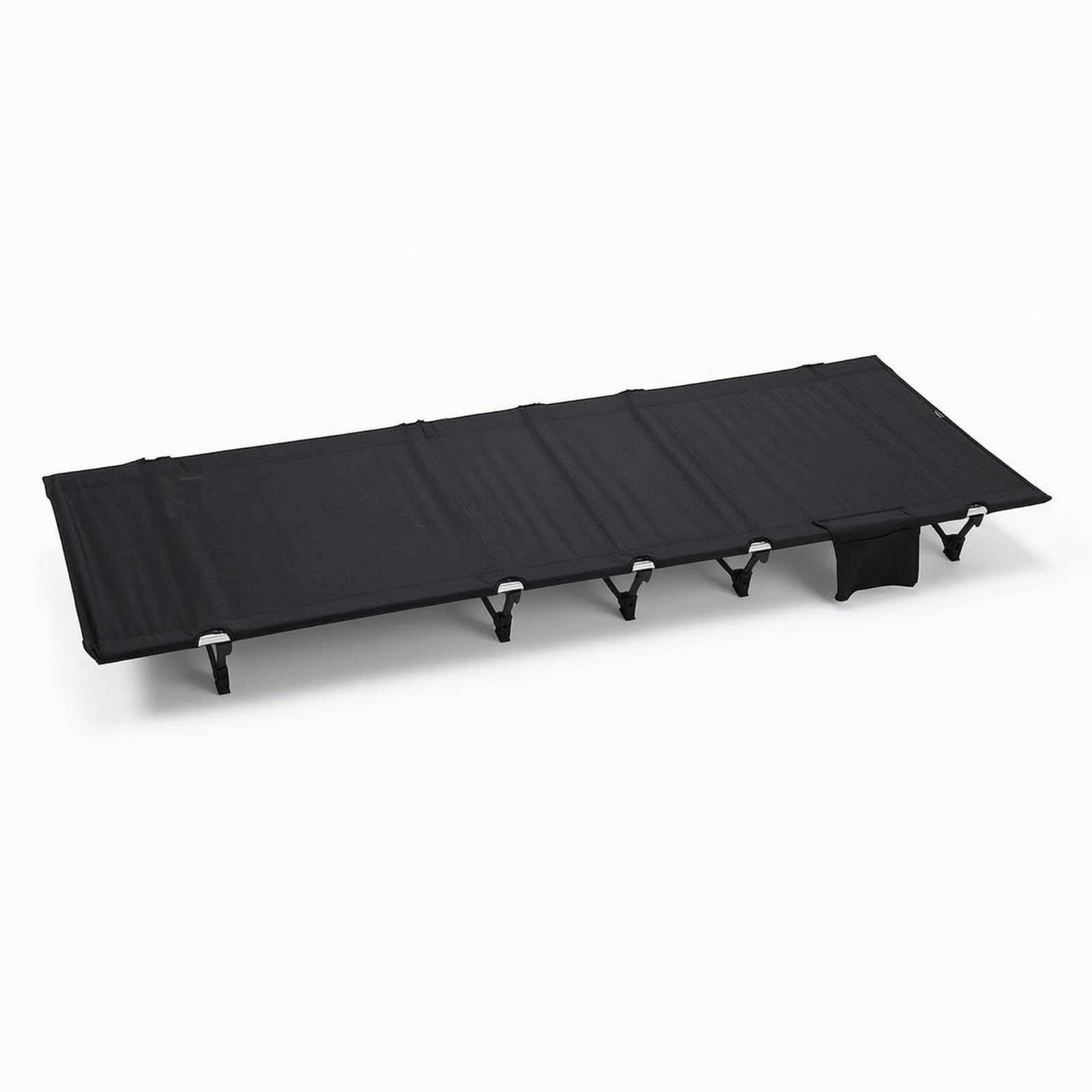 Lit Pliant pour Camping Pliant Robuste Lit pour Camping avec Sac Transport Léger Mobilier Campeurs, Plage, Noir