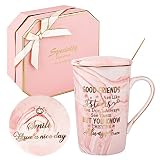 CÁLIDO DISEÑO DE EMBALAJE DE REGALO: La taza Nuestros buenos amigos son como estrellas está empacada en cálidas y elegantes cajas de regalo, no necesita comprar cajas de regalo adicionales, puede hacer que esta taza de buenos amigos sean como estrellas sea un regalo perfecto para el cumpleaños o la Navidad del Día de la Madre a todos los que te gustan.
