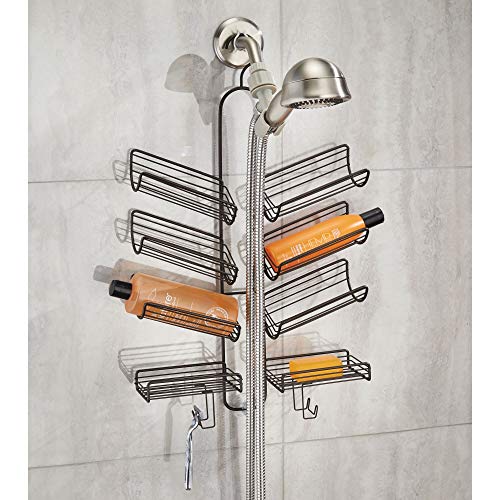 Idesign Verona Metal Hanging Bathroom Caddy For Handheld Shower Hose, Extra Space For Shampoo, Conditioner, Soap, Razors, Loofahs, Towels, 25" X 14" X 4", Bronze #TOP1