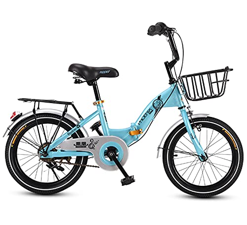 YOUPINBoys And Girls Primary School Student Folding Bicycle (Color : Blue, Size : 21)