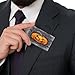 VstaDank Halloween Pumpkin Business Card Holder Fashion Aluminum Alloy Flip Cover Credit Card Holder High End Professional Name Cards Case Exquisite Pocket Metal Cards Holder for Work