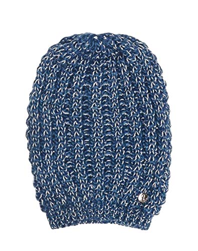 Guess Bonnet bleu en maille tricotée Femme