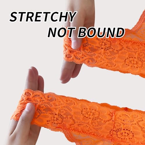 Image of Pack 10 Seamless Lace Thongs for Women Plus Size Breathable Panties Low Rise T-back Stretch Cotton No Show Underwear