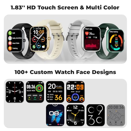 Image of Smart Watch for Men, Bluetooth Call, 1.83 inch Fitness Watch for Android iOS