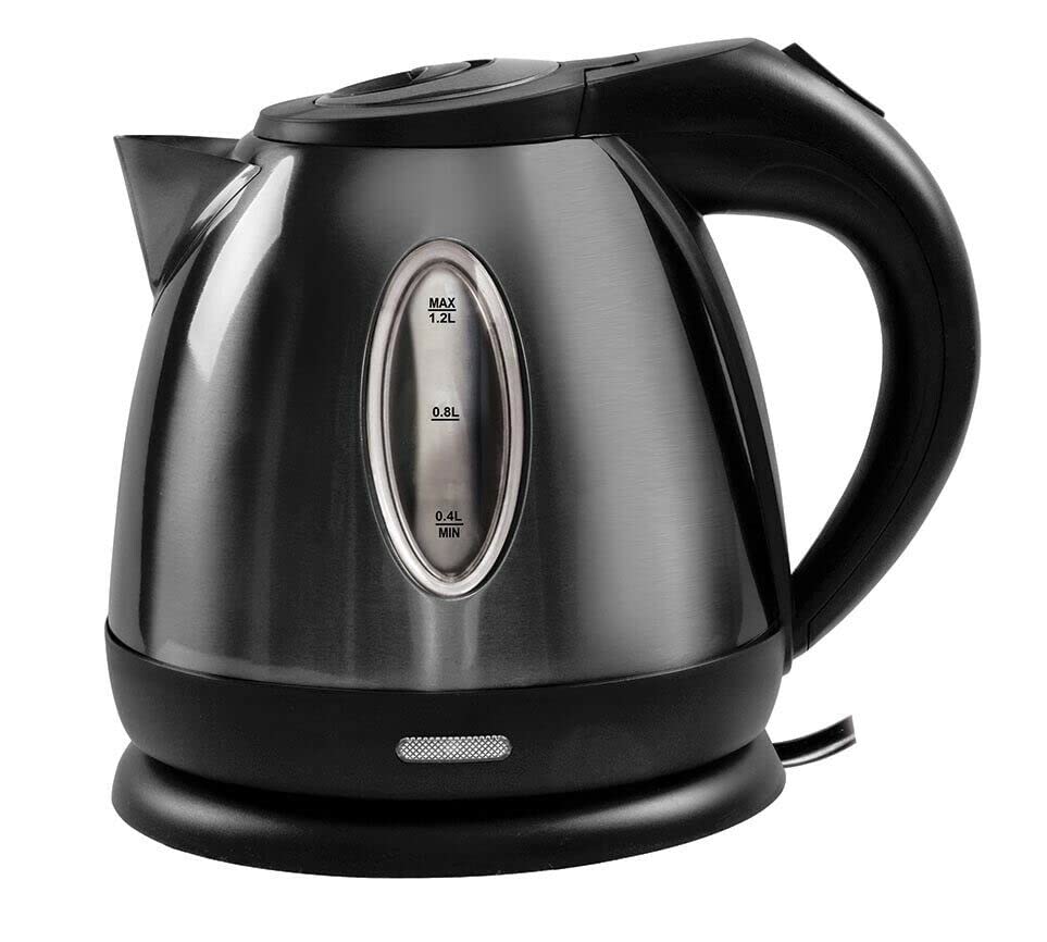 Caravan Motorhome Low Wattage Cordless Kettle 1.2lt 750 Watt Black THIRLEMERE