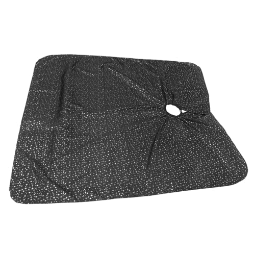 SOESFOUFU スターヘアカットショールエプロン ヘアスタイリング用エプロン ブラック 防水 子供用サロンケープ 自宅ヘアカット用 軽量素材 お手入れ簡単