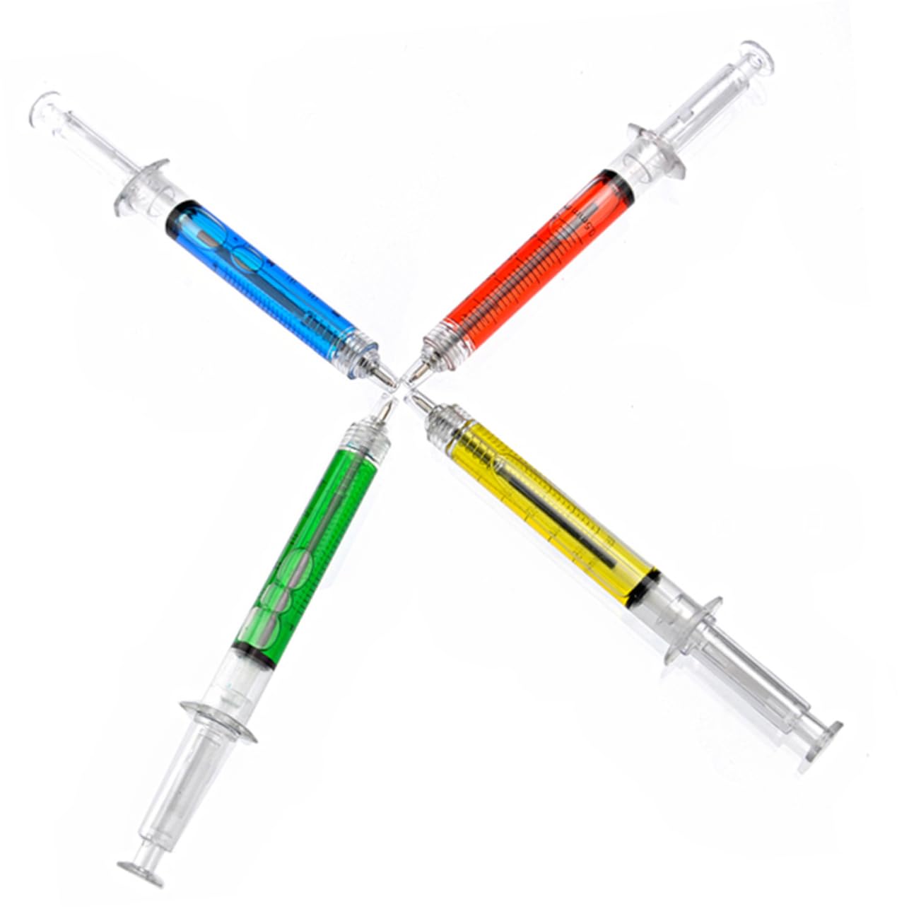 OSALADI 72 pièces Lot de Stylos Bille Forme Couleur Bleu Rouge Vert Jaune Stylos Créatifs pour Étudiants Usage Scolaire et Bureau Design Original Injecteur