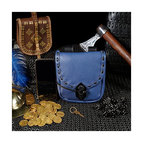 Mythrojan Gürteltasche Renaissance Kostüm Zubehör LARP Hüfttasche Cosplay Münzbörse – Bild 5