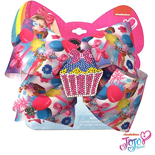 Jojo Siwa Girls Big Bows - Jojo's Sweet 16 Birthday Collection, Rhinestone Cupcake