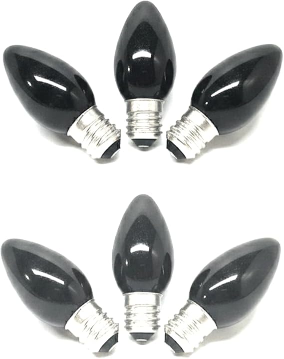 Black Color Night Light Bulb 6PC