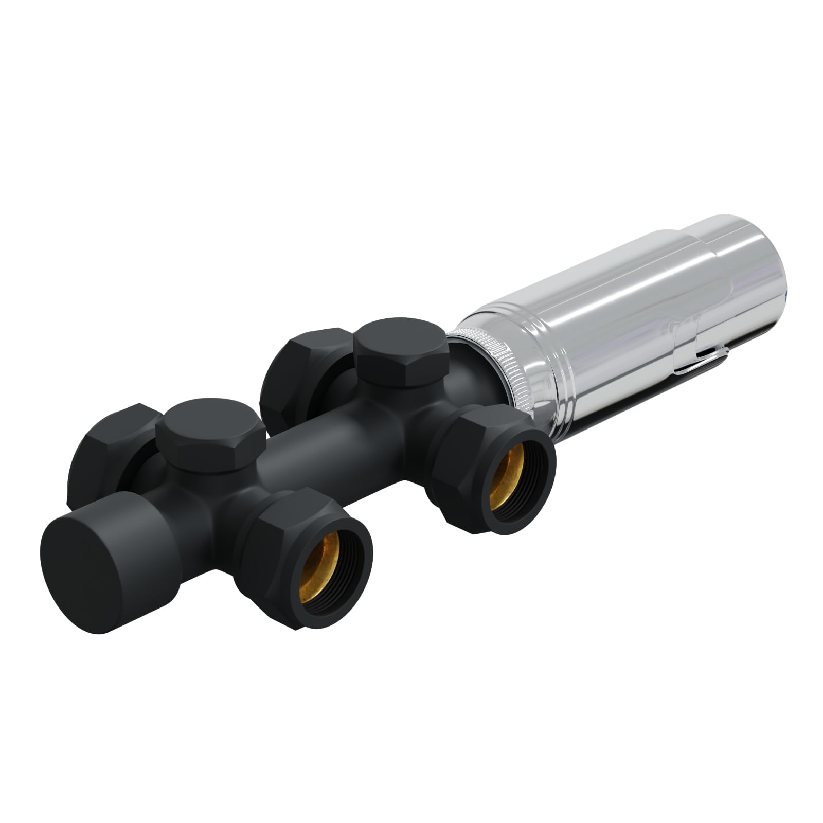 HAGO 24, valvola termostatica, termosifone, attacco centrale da 50 mm, universale, antracite, forma angolare, forma passante, sensore idrosensore, protezione antigelo, 5 livelli