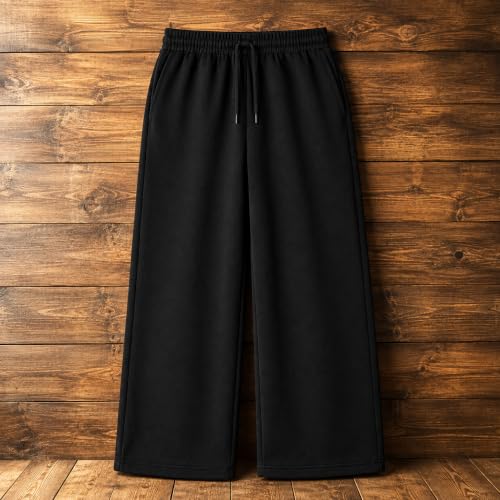 Generic Vintage Point 260 GSM Terry Relaxed Fit Sweatpants Black - Image 3