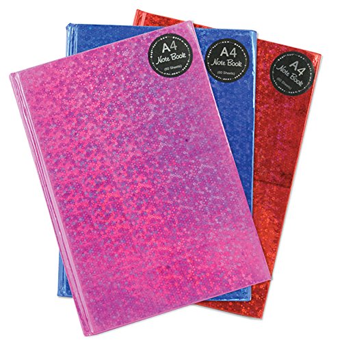 A4 Holographic Hard Back Book