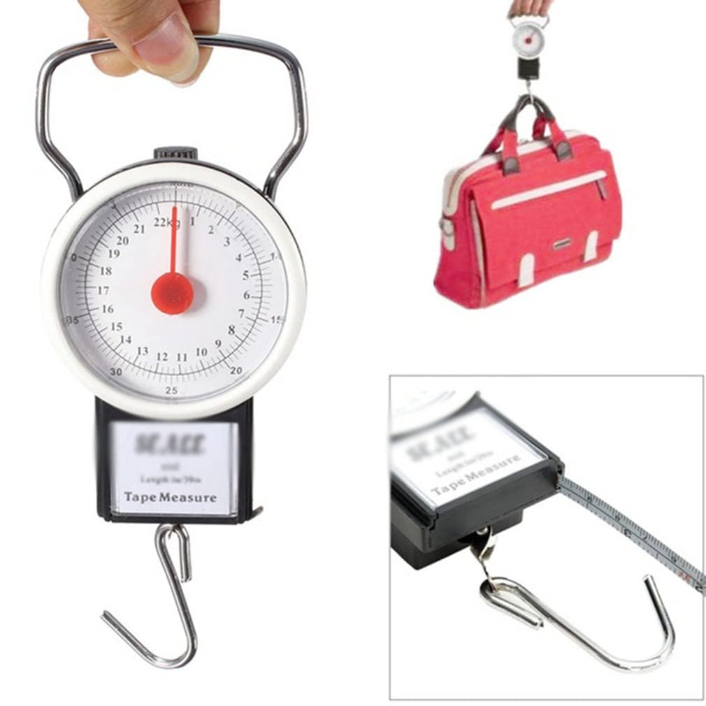 Waga bagażowa 22 kg przenośna waga wisząca waga hakowa waga kuchenna z miarką taśmową waga wędkarska waga hakowa waga ważenie waga