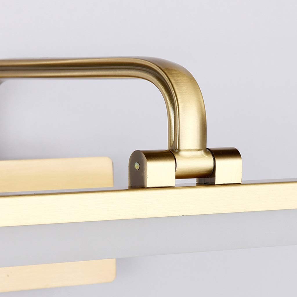 LED-Spiegelscheinwerfer, Schminktisch, Spiegelleuchte, Badezimmer, wasserdicht, Antibeschlag-Wandleuchte, Retro-Gold-Stil, Spiegellampe (Farbe: weißes Licht-70 cm) Decoration