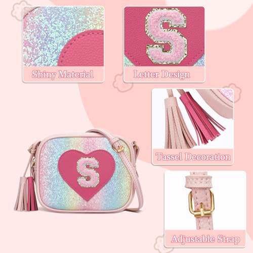 Image of KKXIU Birthday Gifts for Girls Initial Toddler Purse Cute Kids Crossbody Bag