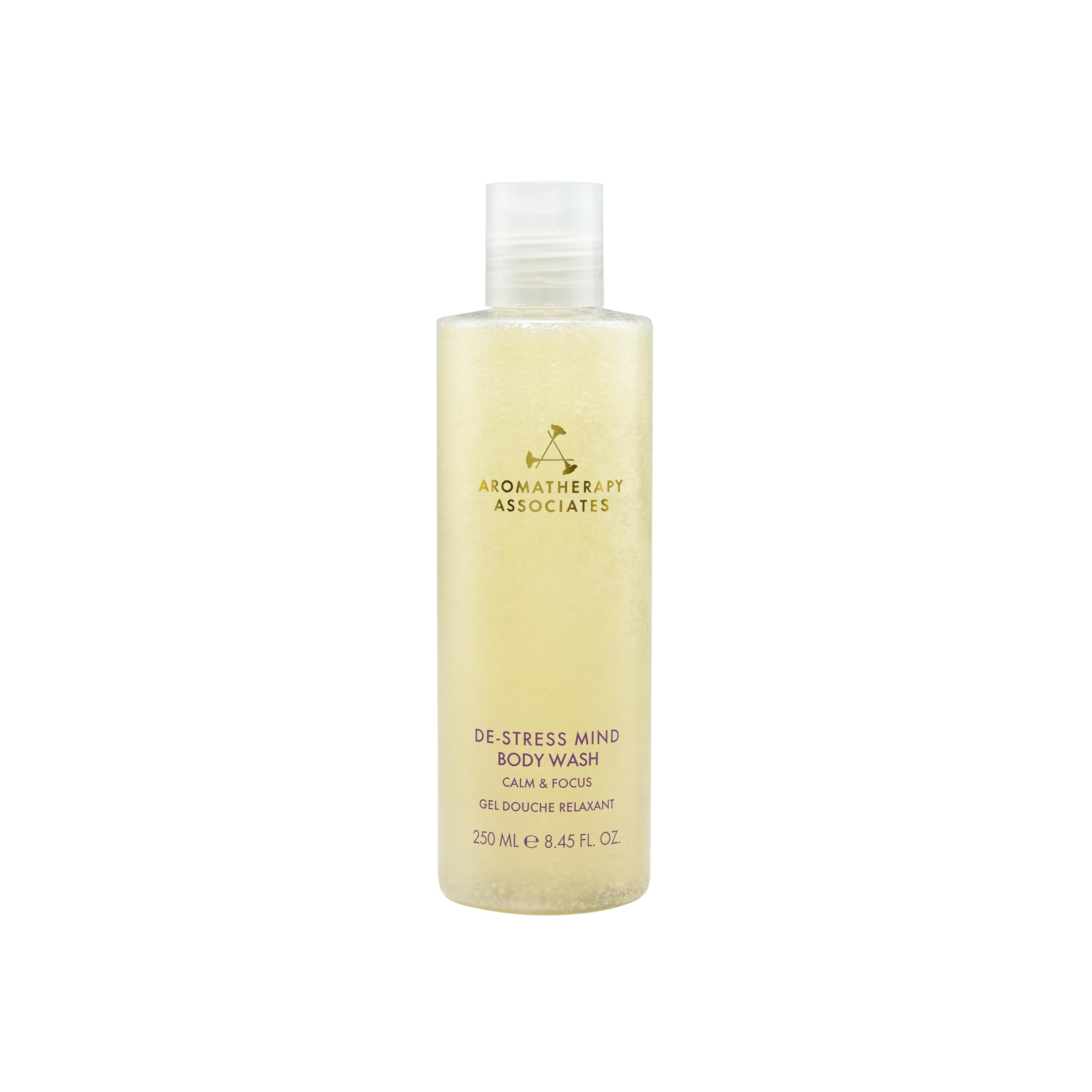 Aromatherapy Associates De-Stress Mind Body Wash 250ml, Moisture Retention, Daily Exfoliation, Balance The Microbiome