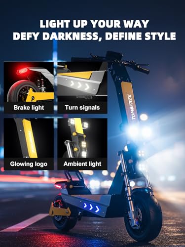 Image of 40 /50MPH Electric Scooter Adults, 3000W /6000W Motor, 60V35Ah, 84Nm, 55Miles Fast Sports Dual Motor Escooter, 11 inch Foldable Off-Road E Scooter, Hydraulic Brakes