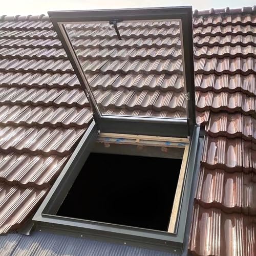 Dachfenster für Dachboden und Keller, Aluminiumrahmen, Belüftung, 60 x 70 bis 100 x 100 cm, ideal für Tagesbeleuchtung in Sonnenräumen und Innenräumen Dachfenster für Dachboden und Keller, Aluminiumrahmen, Belüftung, 60 x 70 bis 100 x 100 cm, ideal für Tagesbeleuchtung in Sonnenräumen und Innenräumen