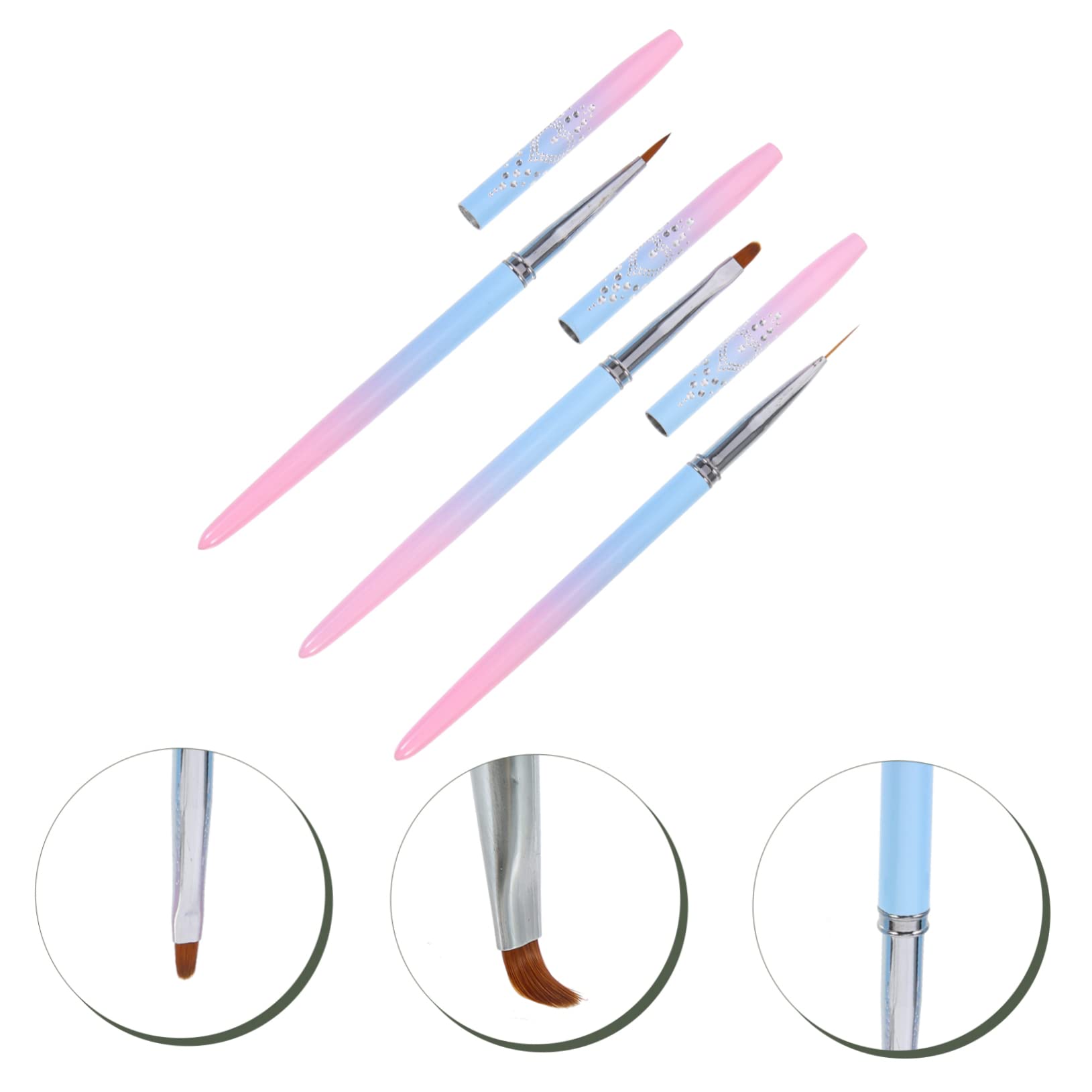 Healeved 15pezzi Penne Per Nail Art Strumenti Per Manicure Professionale Per Uso Domestico e Salone Pennarelli Per Unghie Con Testa Per Disegni Eleganti e Applicazioni Fluide