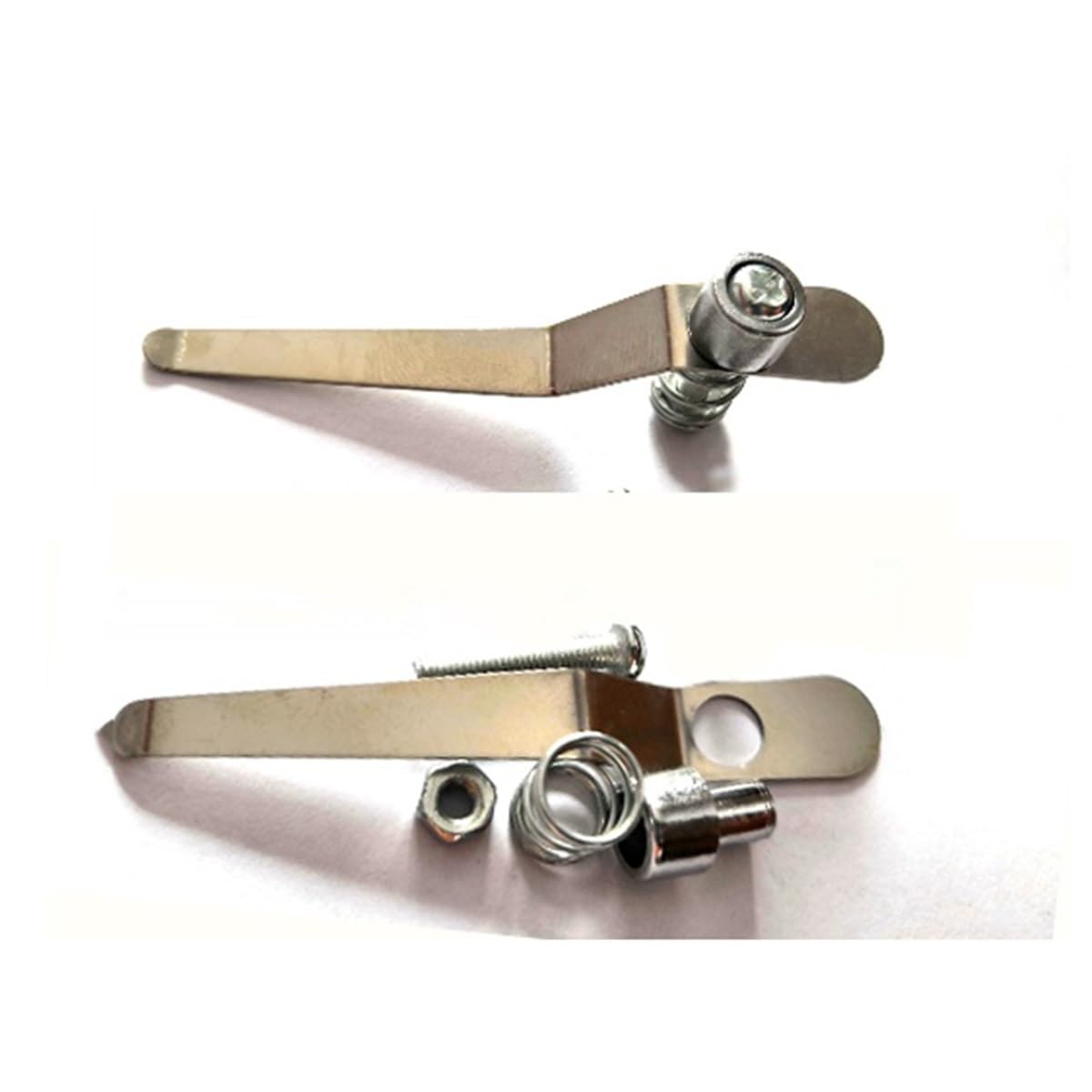 Microscope 2pcs Stereo Biological Microscope Stage Holder Slides Clips Stainless Steel(6CM)