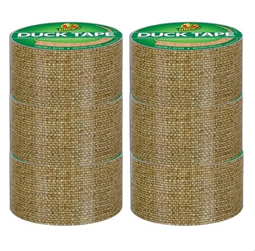 Image of Duck Brand Duck Printed Duct Tape, 6-Roll, Burlap (283713 C)