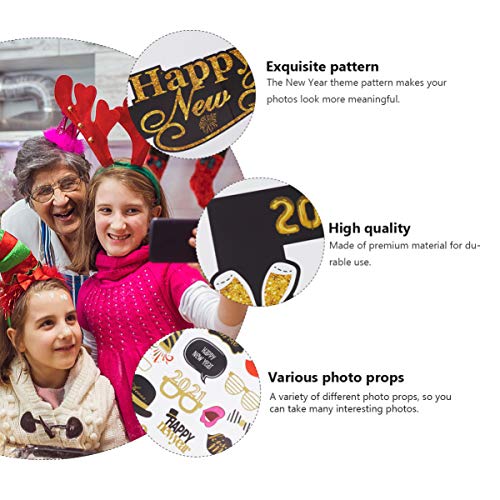 KESYOO 15 peças 2021 ano novo kit de acessórios para cabine fotográfica porta-retratos armação Ano n