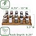 Seville Classics Bamboo Premium Wood 3-Tier Step Shelf Spice & Seasoning Storage Rack Organizer, for Kitchen, Cabinet, Countertop, Pantry, Bathroom, Salon, Bamboo, Expandable 8.5