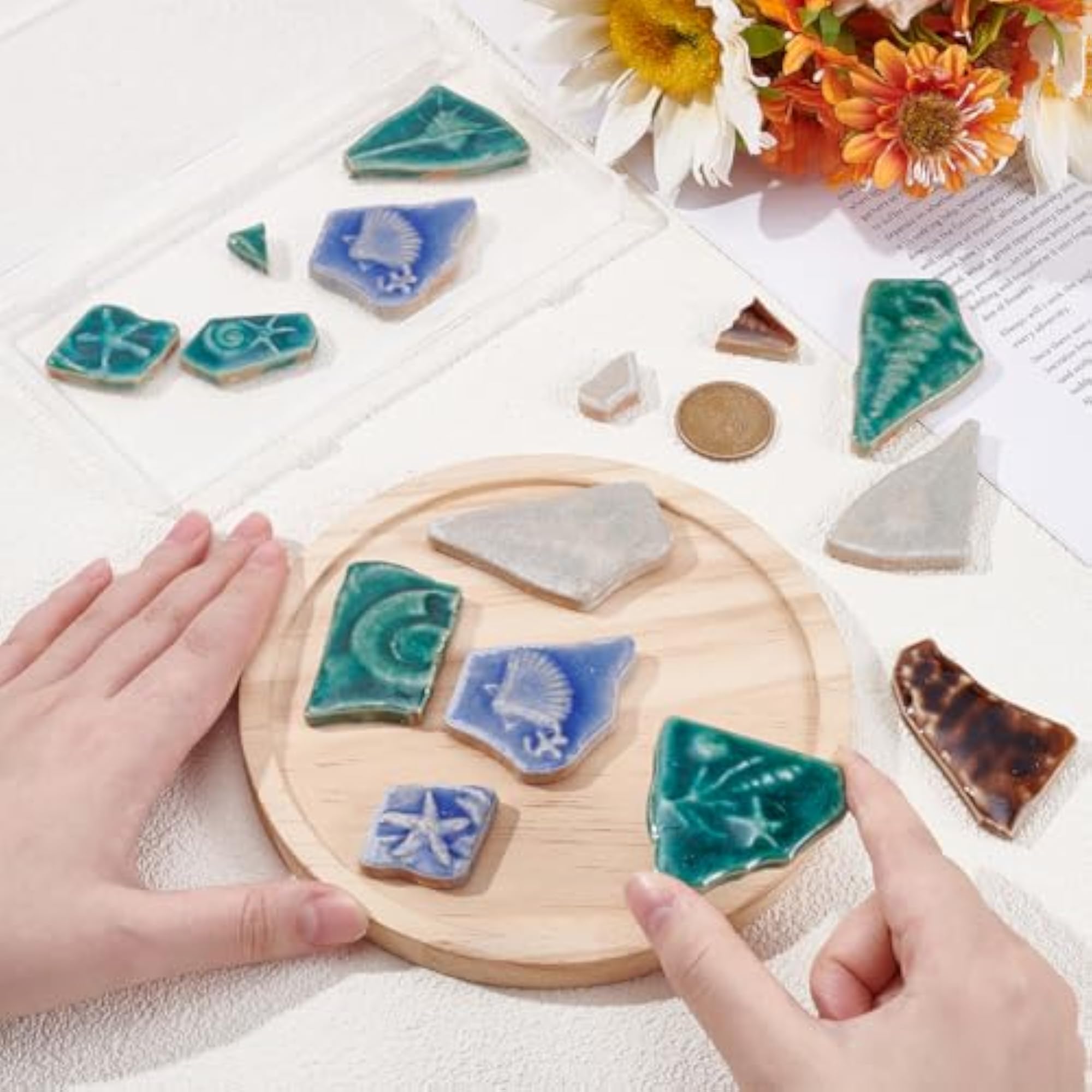 Irregular Shape Ceramic Mosaic Tiles for Crafts