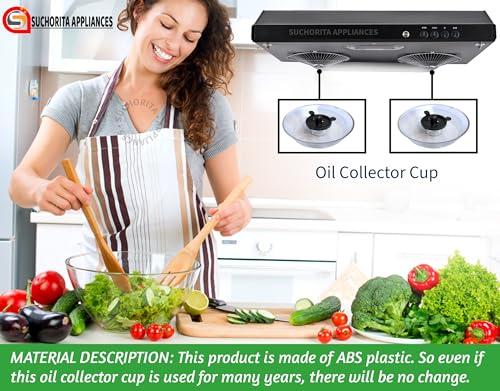 SUCHORITA APPLIANCES Chimney Oil Collector Cup or Container Tray for Kitchen Cooking Spare Parts Accessories Pack of 2 - Image 5