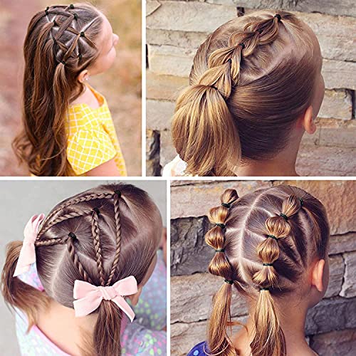 500 Stück Rubber Bands Haar Bommeln,Schwarze Haargummis Mini-Haargummis Gummibänder klein,Gummi Haarbänder Für Kinderfrisuren, Zöpfe und Hochzeitsfrisuren.(Schwarz 500 Stück)