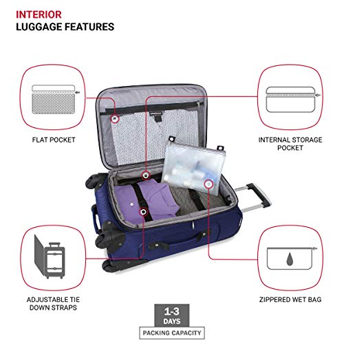 Swissgear 6283323156 Sion Softside Expandable Luggage, Blue, Carry-On 21-Inch thumb #3