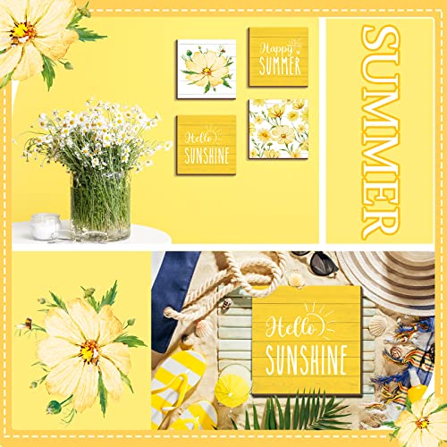 4-Pcs-Hello-Summer-Sign-Rustic-Wood-Decor-Farmhouse-Daisy-Summer-Decor-Welcome-Summer-Wall-Hanging-Plaque-Wooden-Wall-Decor-for-Home-Front-Door-Kitchen-Office-School-787-x-787-Inch 4 Pcs Hello Summer Sign Rustic Wood Decor Farmhouse Daisy Summer Decor Welcome Summer Wall Hanging Plaque Wooden Wall Decor for Home Front Door Kitchen Office School 787 x 787 Inch