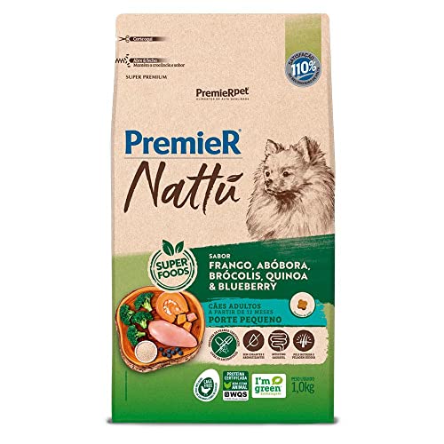 Premier PET NATTU CAES ADULT RACAS PEQUENAS ABOBORA 2.5 kg