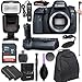Canon EOS 6D Mark II Digital SLR Camera Body - Wi-Fi Enabled with Pro Camera Battery Grip, Professional TTL Flash, Deluxe Backpack, Universal Timer Remote Control, Spare LP-E6 Battery (16 Items)