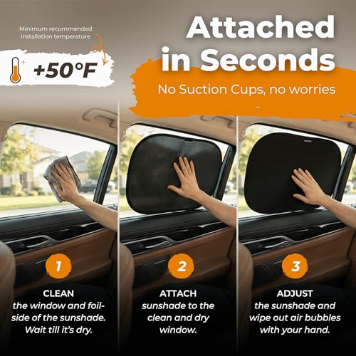 Image of CARAMAZ Car Window Shade for Baby with Certified UV-Protection 2 Pack - 20 inchx12 inch