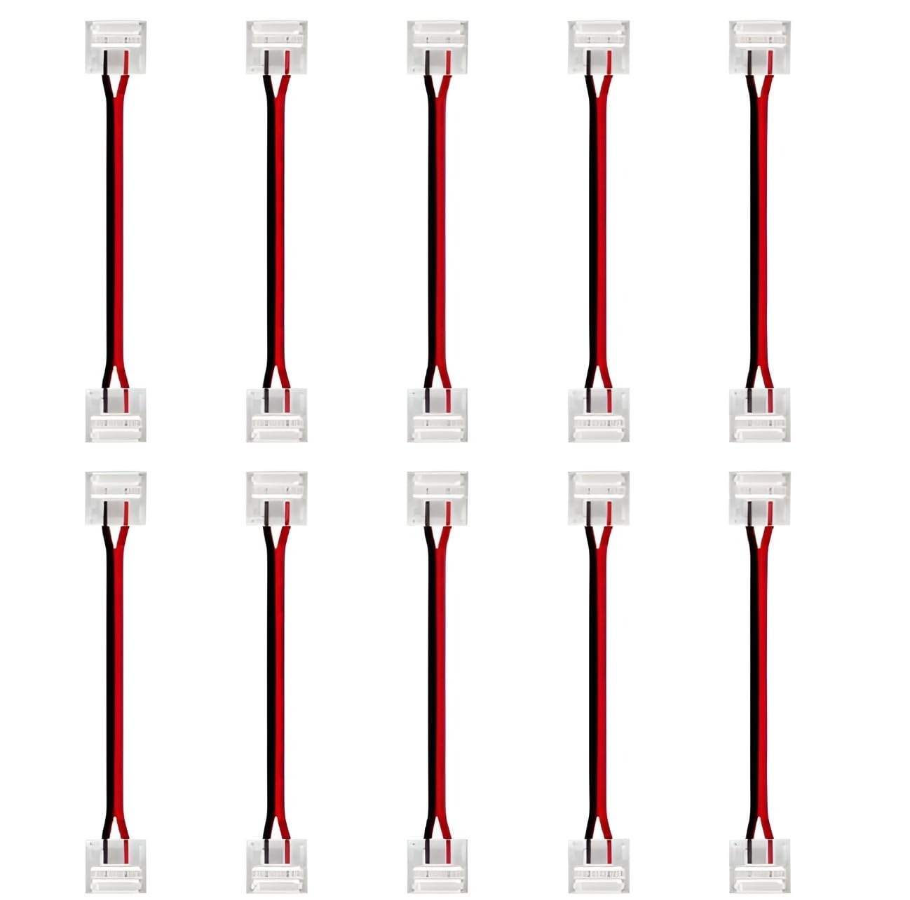 Amefil 10 Pieces 5 mm 2-pin LED Strip Connector