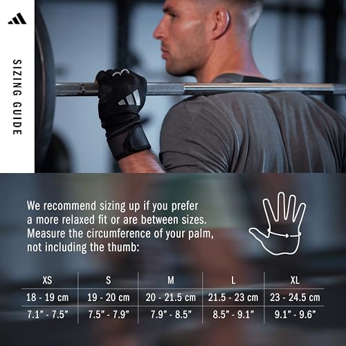 Image of adidas Wrist Wrap Training & Weightlifting Gloves, Fingerless Workout Gloves